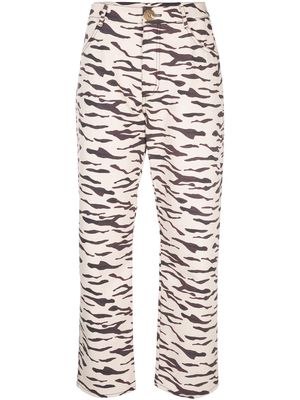 Rejina Pyo tiger print straight trousers - Neutrals