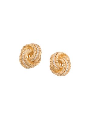 Christian Dior 1970s pre-owned knot clip-on earrings - Metallic