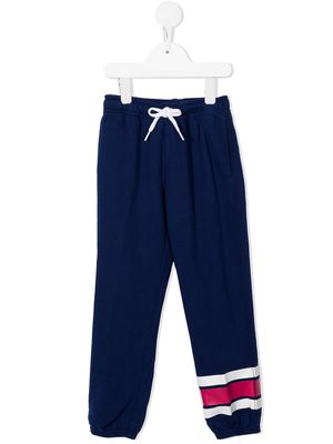 Ralph Lauren Kids jersey logo track pants - Blue