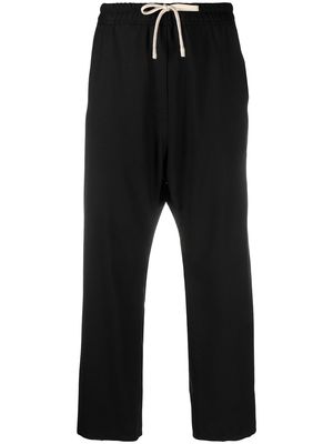 Nili Lotan cropped drawstring waist trousers - Black