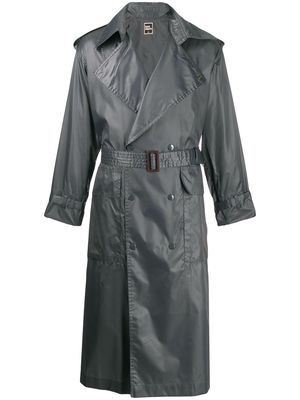 Issey Miyake Pre-Owned 1970's double breasted trench coat - Grey