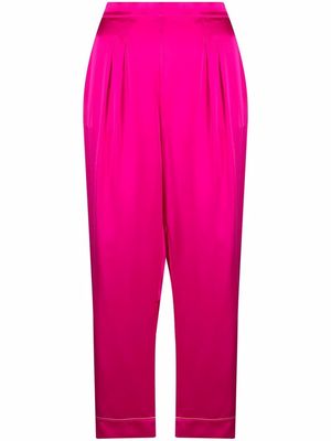 Eres capitaine pleat-detail silk trousers - Pink