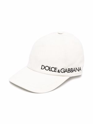 Dolce & Gabbana Kids logo-embroidered cap - White