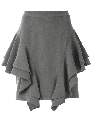 Olympiah frill layered mini skirt - Grey