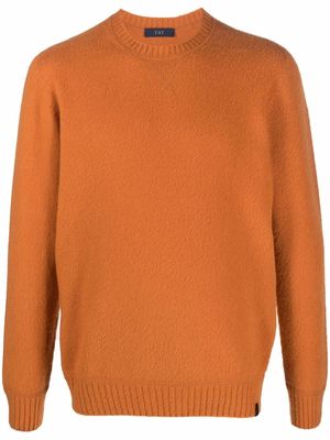 Fay fine knit wool crewneck jumper - Orange