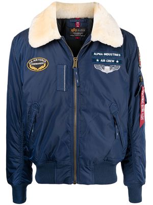 Alpha Industries Air Crew patch bomber jacket - Blue