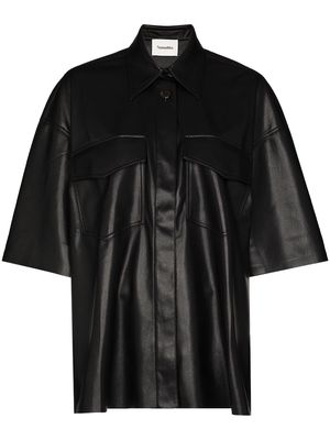 Nanushka Roque faux-leather shirt - Black