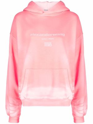 Alexander Wang washed-effect oversize hoodie - Pink