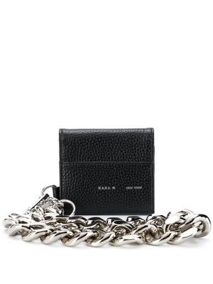 Kara chain detail billfold wallet - Black