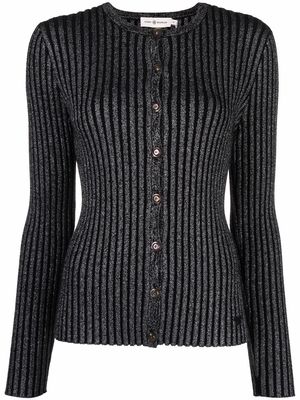 Tory Burch ribbed knitted top - Black