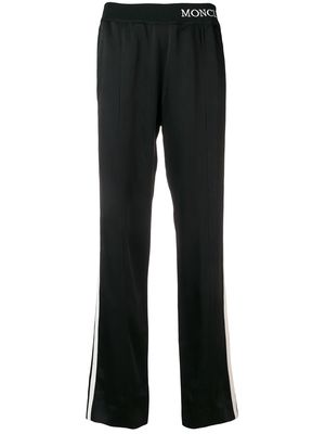 Moncler elasticated logo trousers - Black