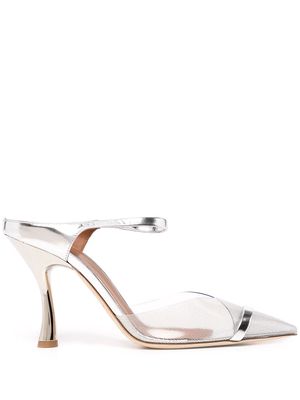 Malone Souliers Iona clear-detail mules - Silver