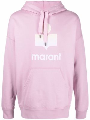 Isabel Marant logo-print pullover hoodie - Pink