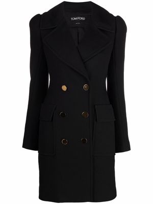 TOM FORD double-breasted wool coat - Black
