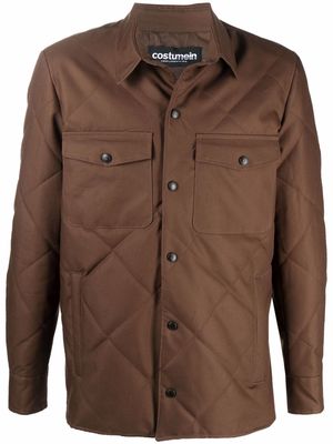 Costumein quilted collared jacket - Brown