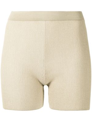 Jacquemus Arancia ribbed-knit shorts - Neutrals