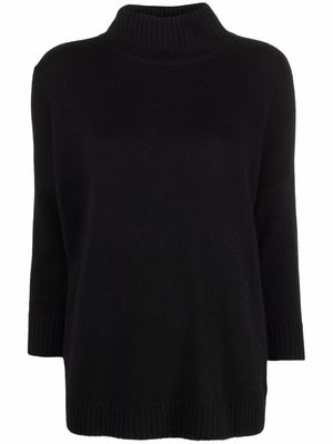 Max & Moi fine-knitted high-neck jumper - Black