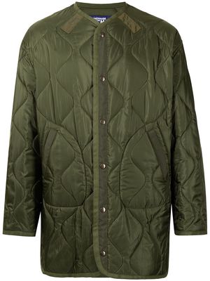 Junya Watanabe MAN buttoned-up quilted bomber jacket - Green