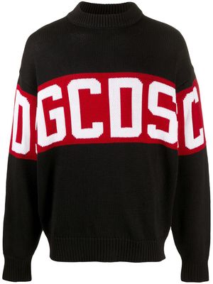 Gcds logo intarsia jumper - Black
