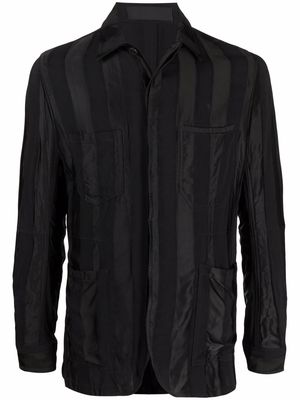 Haider Ackermann striped shirt jacket - Black