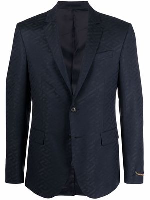 Versace La Greca single-breasted blazer - Blue