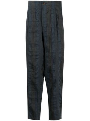 Uma Wang striped loose fit trousers - Blue