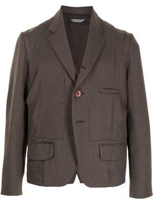UNDERCOVER deconstructed single-breasted blazer - Brown