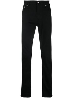 Alexander McQueen logo patch slim-fit jeans - Black
