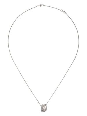 Georg Jensen 18kt white gold Fusion pavé diamond open pendant necklace - SILVER COLOR