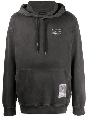 Mauna Kea pigment-dyed logo print hoodie - Grey