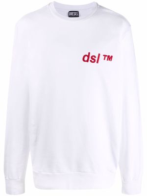 Diesel logo-embroidered sweatshirt - White