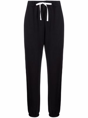 There Was One fleece stud-detail track pants - Black