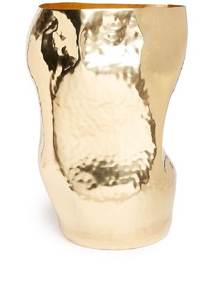 Tom Dixon hammered Bash vase - Gold
