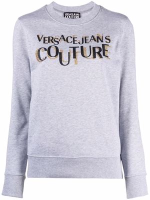 Versace Jeans Couture logo-print cotton sweatshirt - Grey