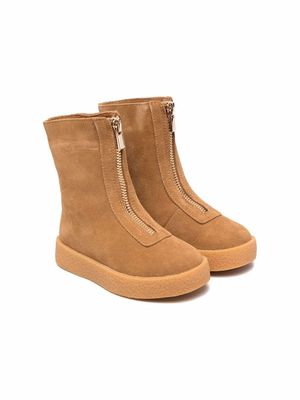 Age of Innocence Leah front-zip boots - Brown