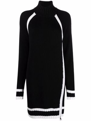 Karl Lagerfeld two-tone knitted dress - Black