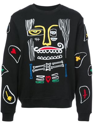Haculla Monster paisley patch sweatshirt - Black