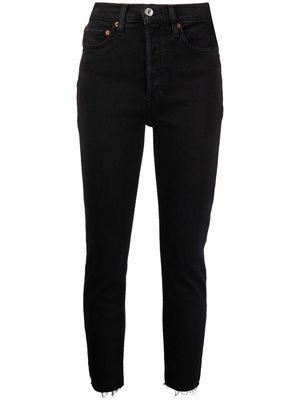 RE/DONE high-rise cropped jeans - Black