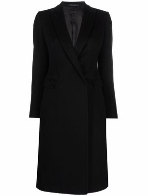 Tagliatore double-breasted cashmere coat - Black