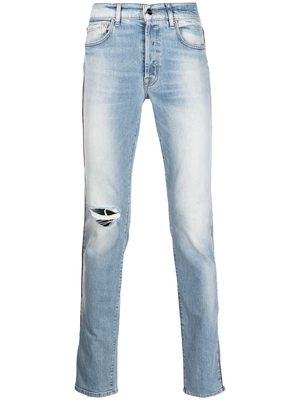 Bossi Sportswear acid wash mid-rise skinny jeans - Blue