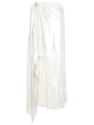 Parlor draped wrap-style skirt - Silver