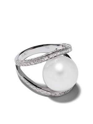 Yoko London 18kt white gold Novus South Sea pearl and diamond ring - Silver