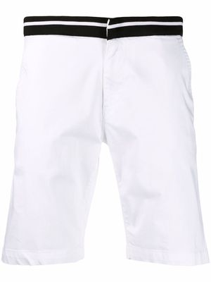 Karl Lagerfeld ribbed trim shorts - White