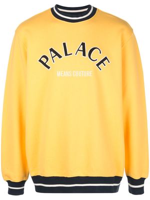 Palace logo embroidered sweatshirt - Yellow