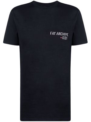 Fay logo-print short-sleeved T-shirt - Blue