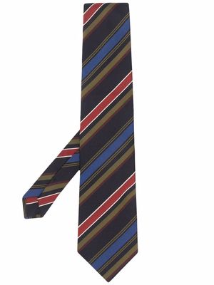 ETRO striped cotton-silk tie - Black