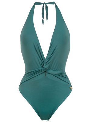 Brigitte Aline halter neck swimsuit - Green