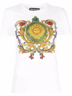 Versace Jeans Couture baroque-print T-shirt - White