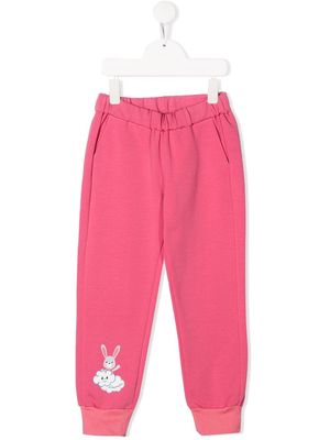 Simonetta bunny print elasticated track pants - Pink