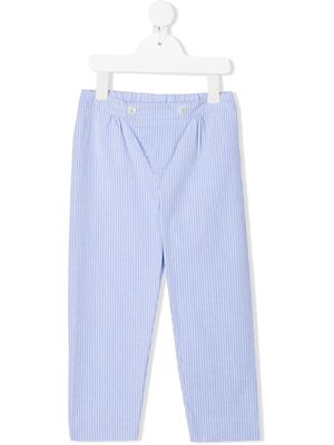 Siola pinstripe-print cotton trousers - Blue